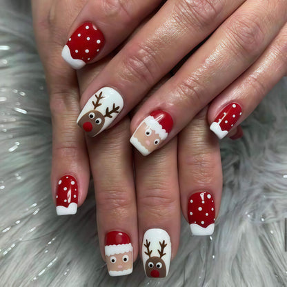 Festliche Weihnachtskunstnägel Brehn