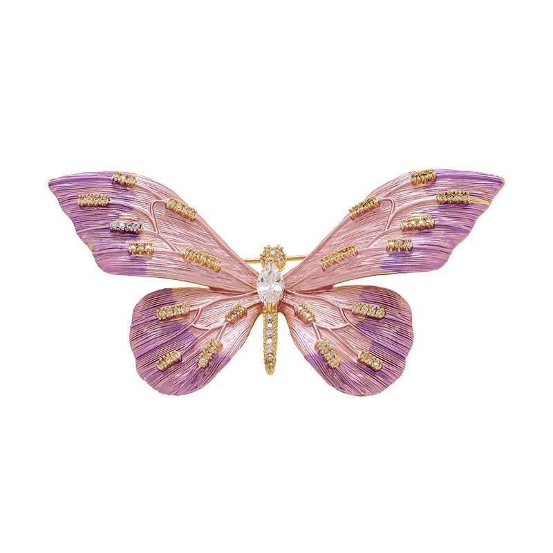 Elegante Schmetterlingsbrosche Brehn