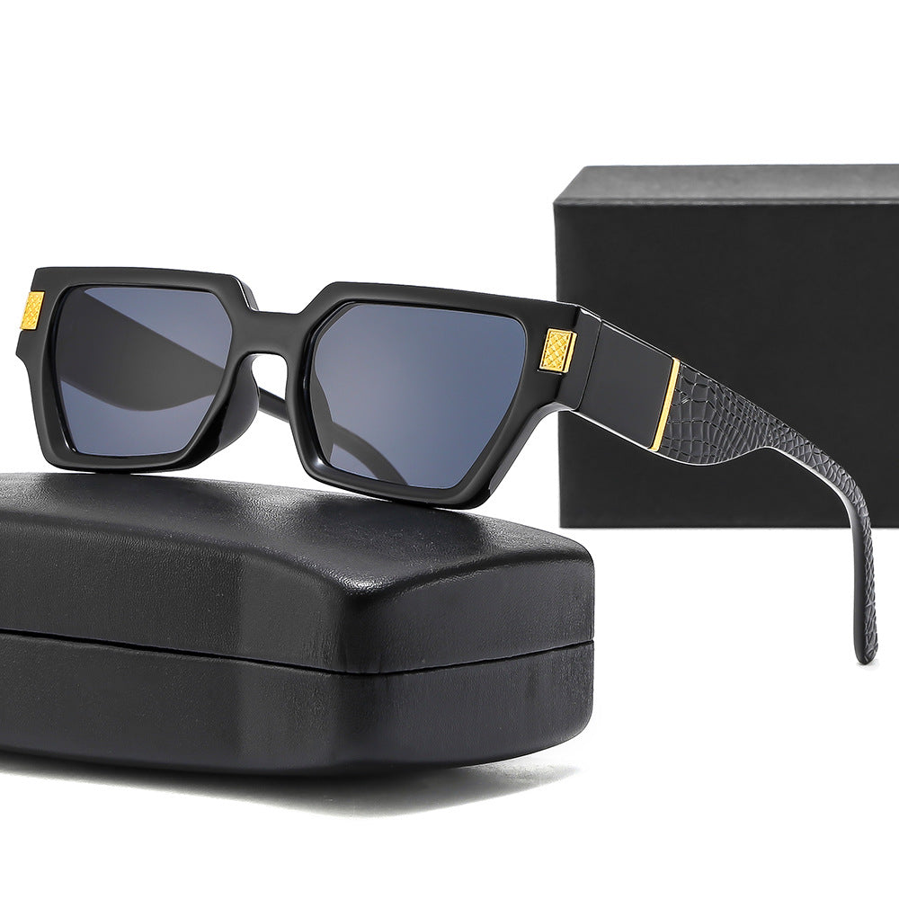 Damen Modische Sonnenbrille im markanten Design mit Honeyglass und strukturiertem Rahmen Brehn