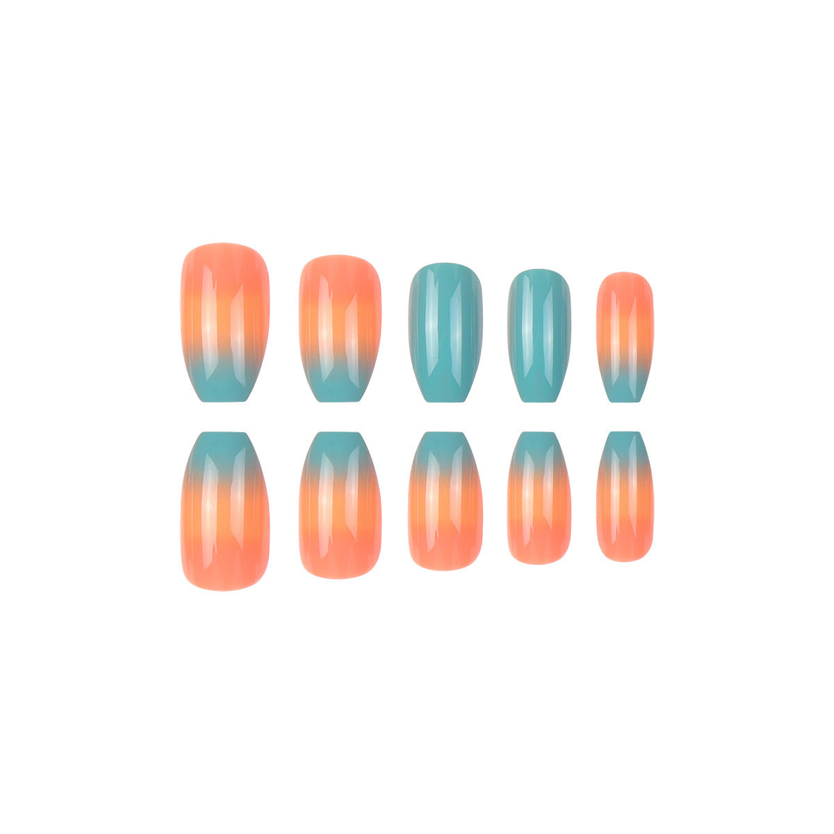 Ombre Press-On Nagelset Brehn