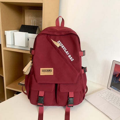 Strukturierter Mehrfach-Fach-Schulrucksack Brehn