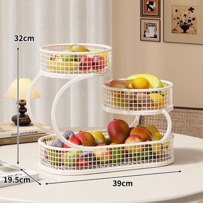 Drei-Tier Metallgitter Theken Obst- & Gemüse-Displaystand