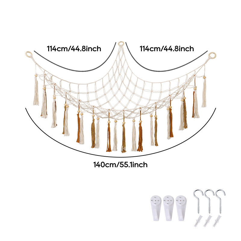 Macramé Wandhängende Aufbewahrungshängematte