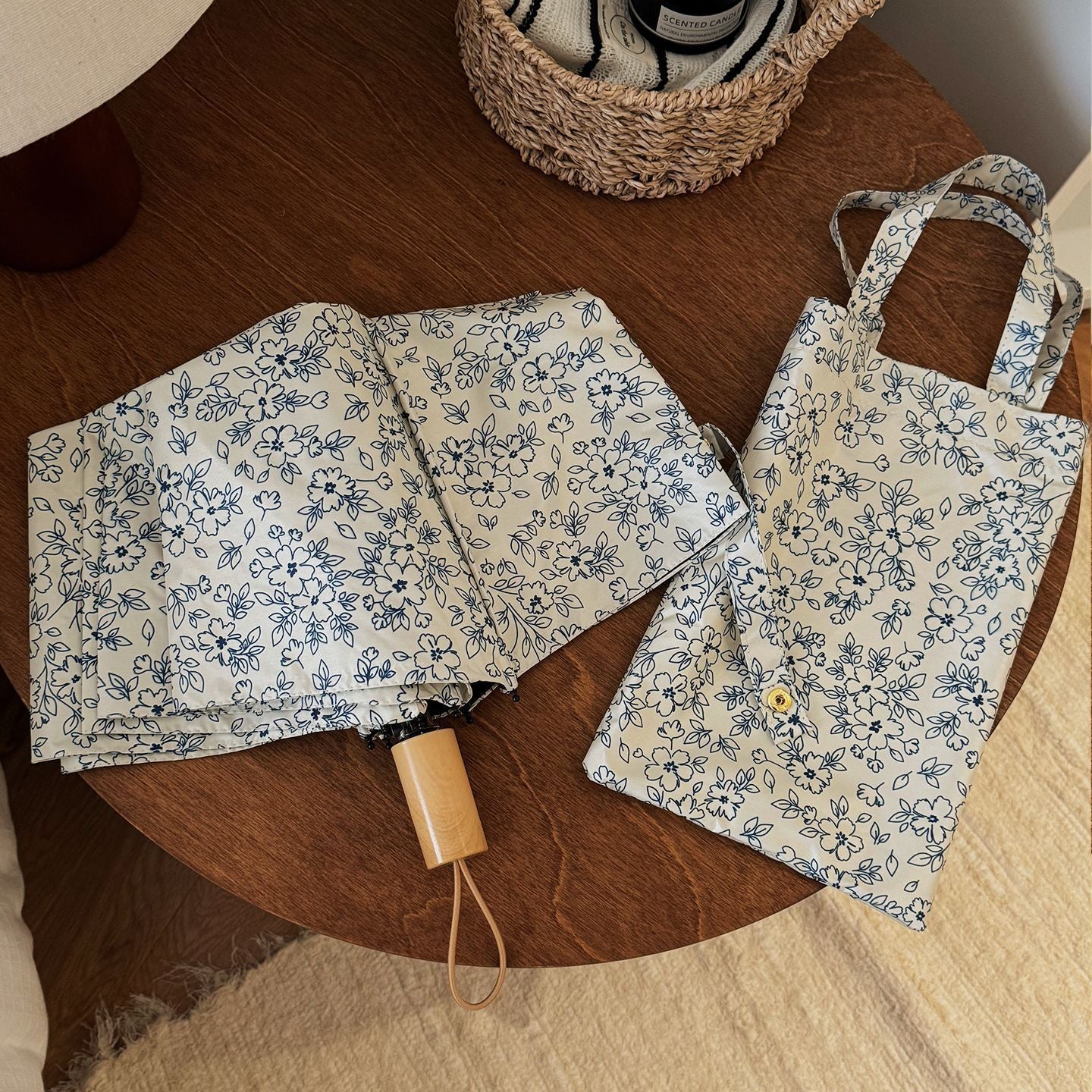 Damen Faltbare Einkaufstasche mit floralem Motiv Brehn