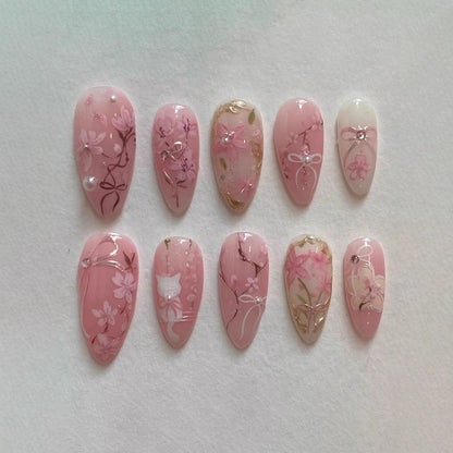 Künstlerisches Press-On Nagelkunstset Brehn