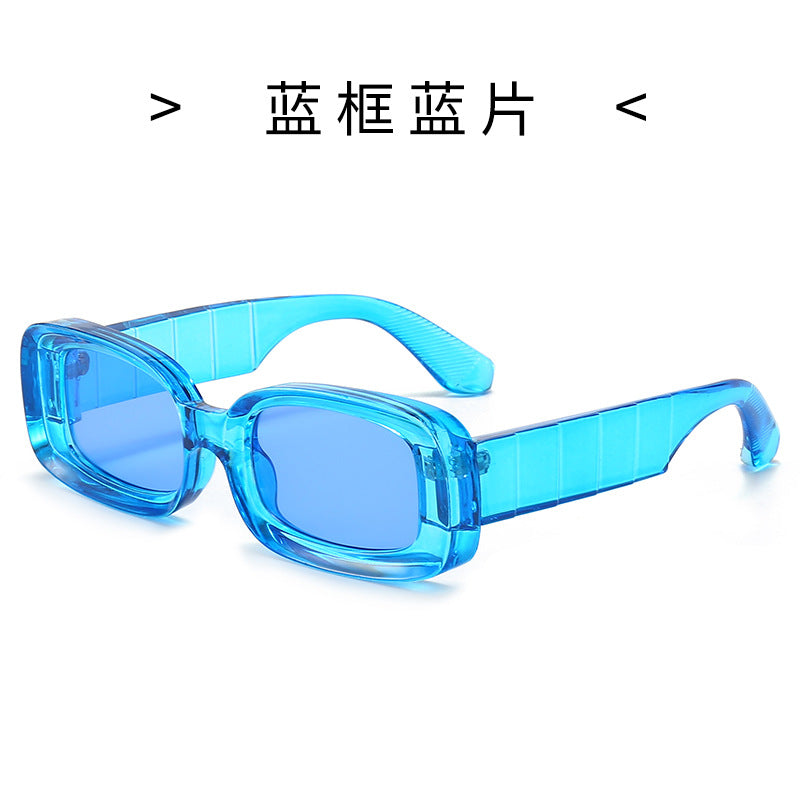 Damen Quadratische Sonnenbrille mit transparentem Rahmen Brehn