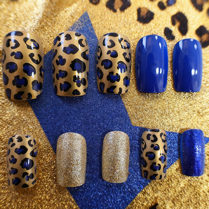 Luxuriöser Leopardenmuster Nagelkunst Brehn