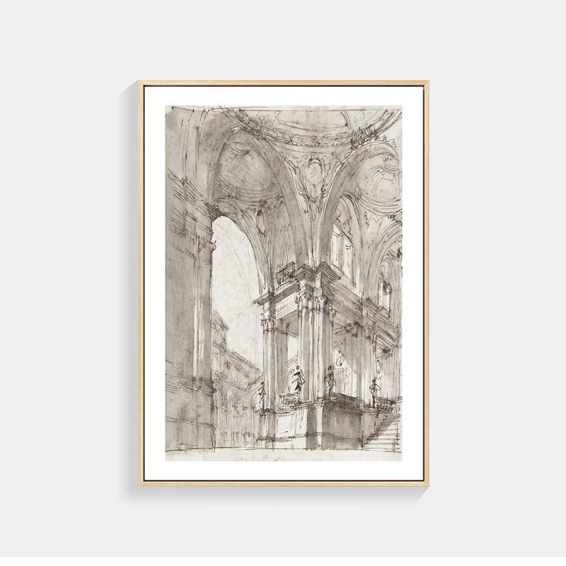 Architektonischer Kunstdruck für Wohnkultur