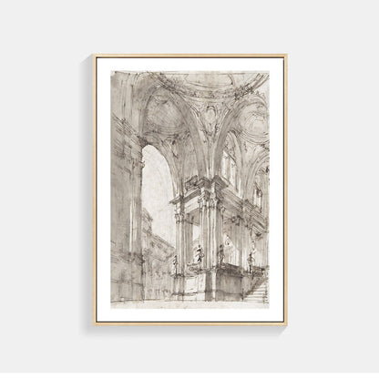 Architektonischer Kunstdruck für Wohnkultur