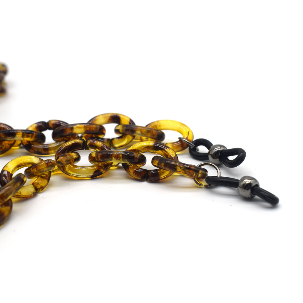Stilvolle Schildpatt Brille Kette Brehn