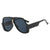 Damen quadratische Sonnenbrille mit einzigartigem tiermuster Rahmen und UV-Schutz Brehn