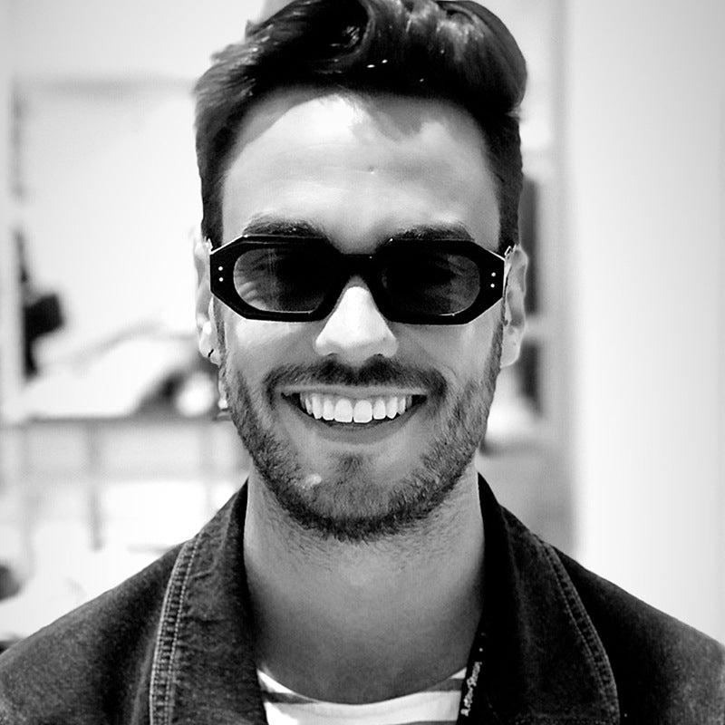 Damen Polierte Sonnenbrille im modernen Oktagon-Design Brehn