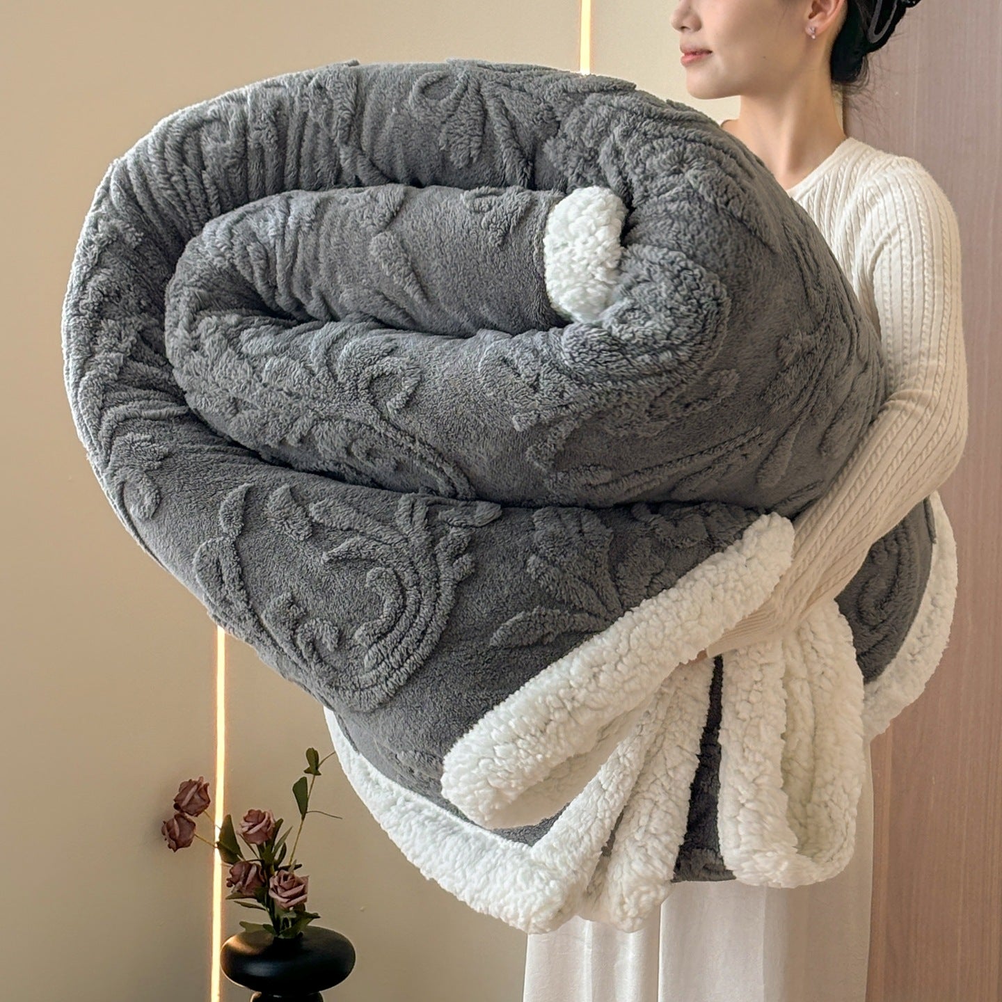 Plüsch-Wohndecke Brehn