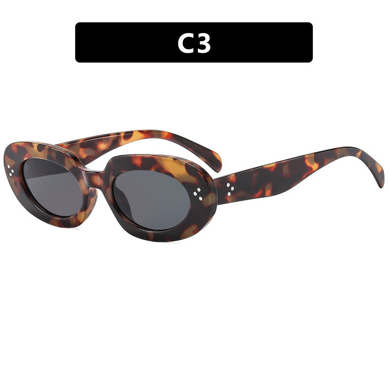 Damen modische Sonnenbrille mit einzigartigem ovalen Rahmen und schützenden Gläsern Brehn