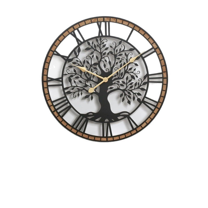 Dekorative Wanduhr mit Baum-Motiv Brehn