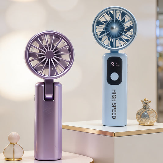 Damen tragbarer Hochgeschwindigkeitsventilator mit LCD-Anzeige Brehn