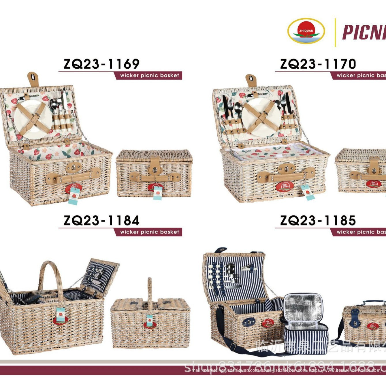 Damen Korb für Picknick mit Zubehör Brehn
