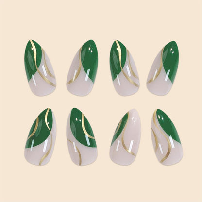 Elegantes Blattmuster Nagelkunst