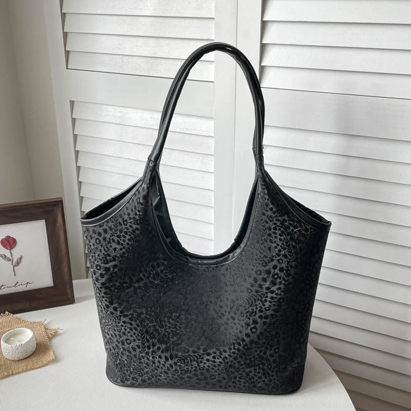 Geräumige Leopardenmuster Schultertasche