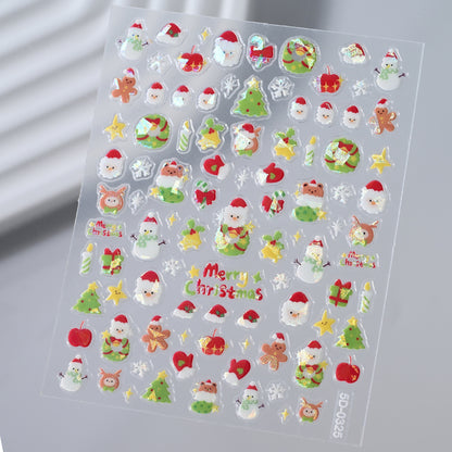 Florale Nagelkunst 3D Aufkleber