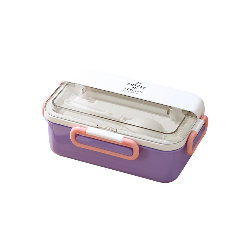 Mehrfach-Compartments Lunch Box mit integriertem Besteckset