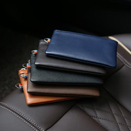 Reißverschluss Leder Kartenhalter Brehn