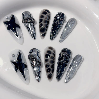 Gothic-Themen Druck-Nagelset