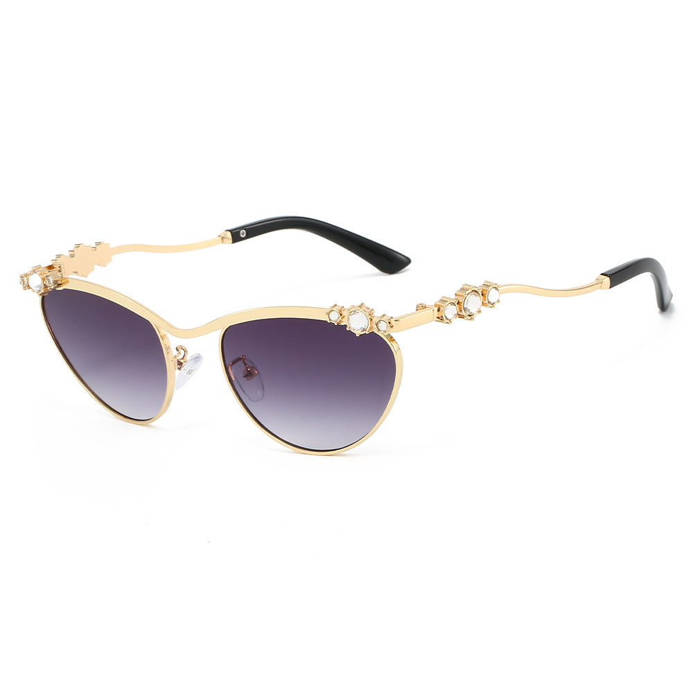 Damen Cat-Eye Sonnenbrille mit funkelndem Steinbesatz Brehn