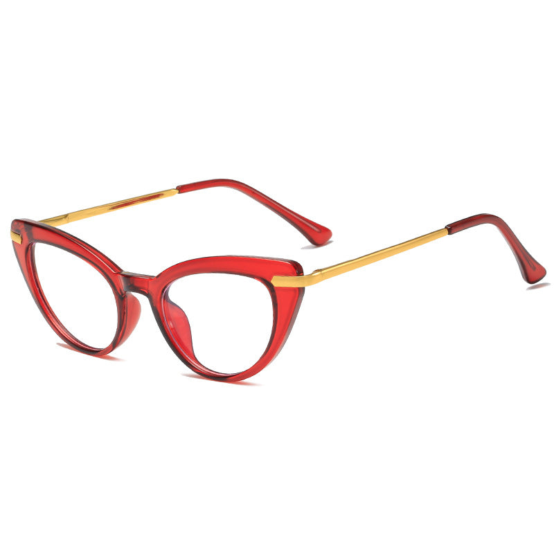 Damen Cat-Eye Sonnenbrille mit glanzvollem Metallrahmen Brehn