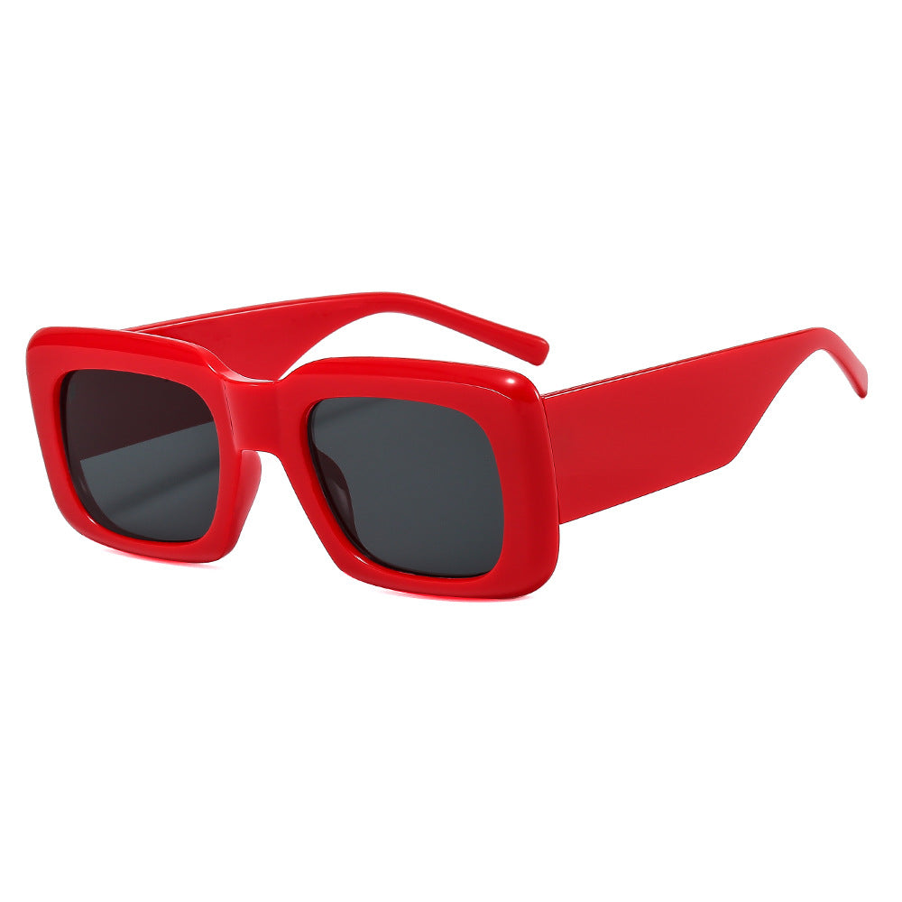 Damen oversized Sonnenbrille mit quadratischem Rahmen und transparentem Design Brehn