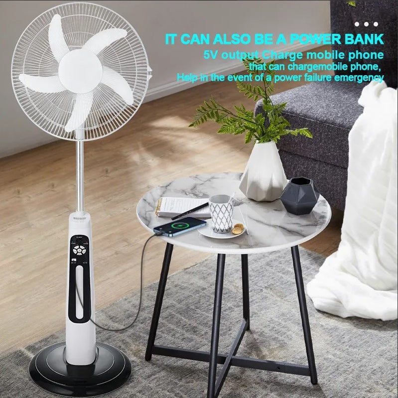 Unisex Solarbetriebener Standventilator mit Fernbedienung und Ladefunktion Brehn