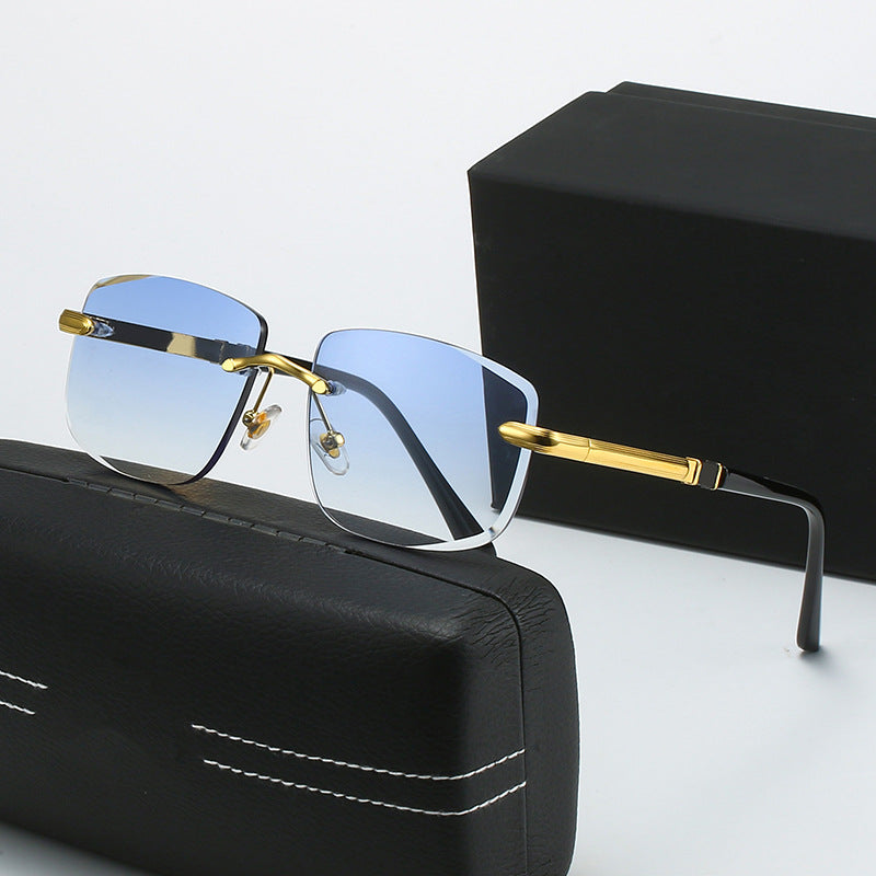 Damen quadratische Sonnenbrille mit stilvollen Kunststoff- und Metalldetails Brehn