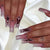 Glamouröse, kristallverzierte Press-On-Nail-Extensions Brehn