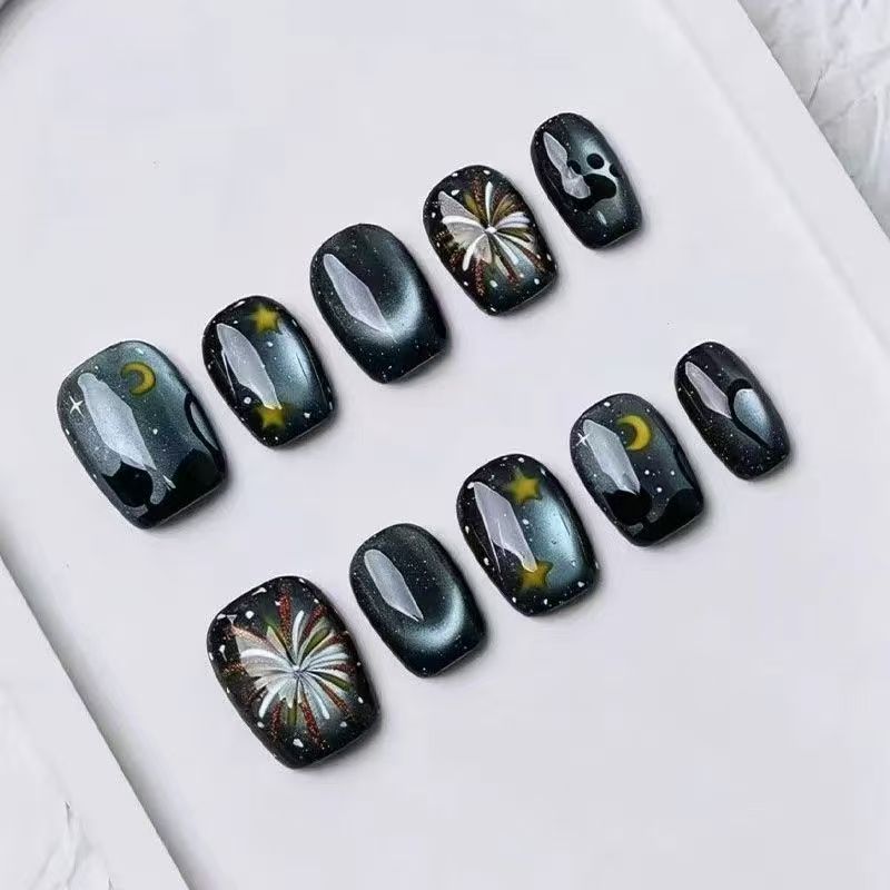 Künstlerisches Press-On Nagelkunst Design Set Brehn