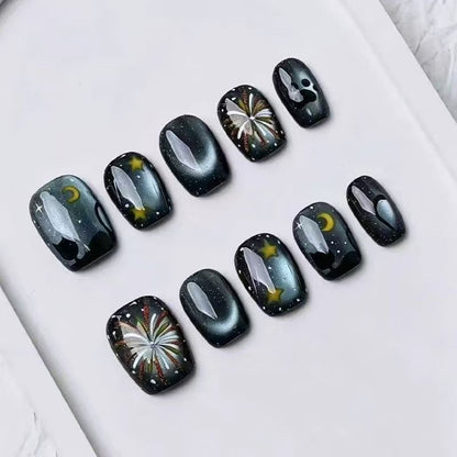 Künstlerisches Press-On Nagelkunst Design Set Brehn