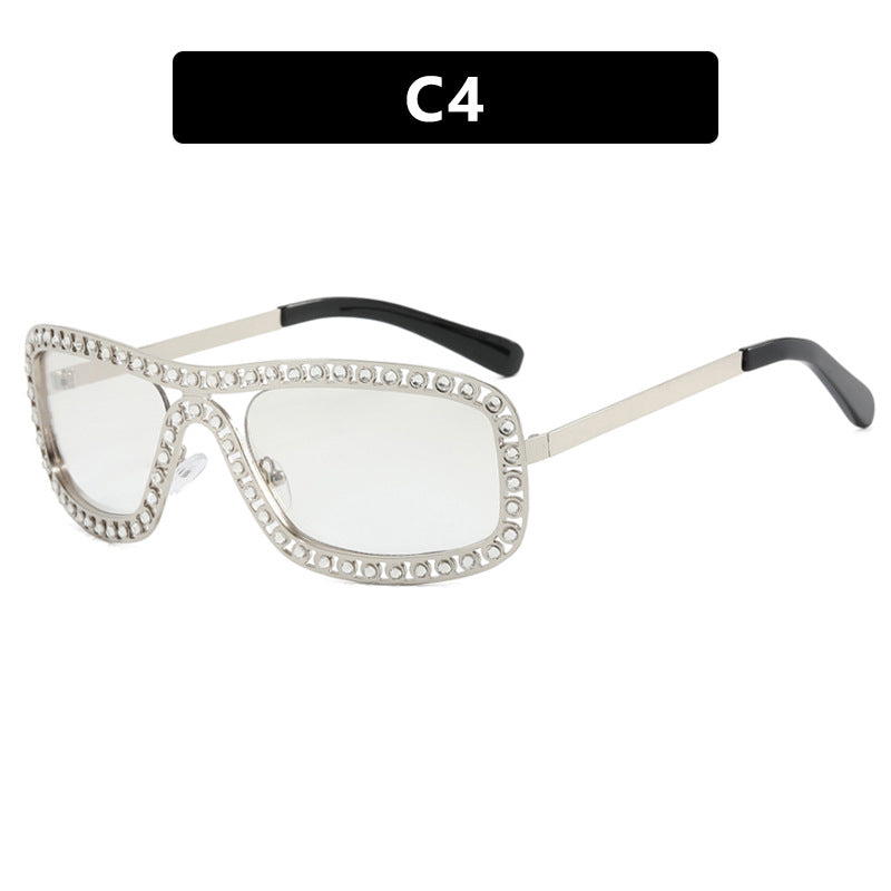 Damen modische Sonnenbrille mit funkelndem Rahmen Brehn
