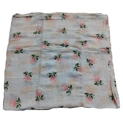 Baumwoll-Musselin Babydecke mit Herzmuster Brehn