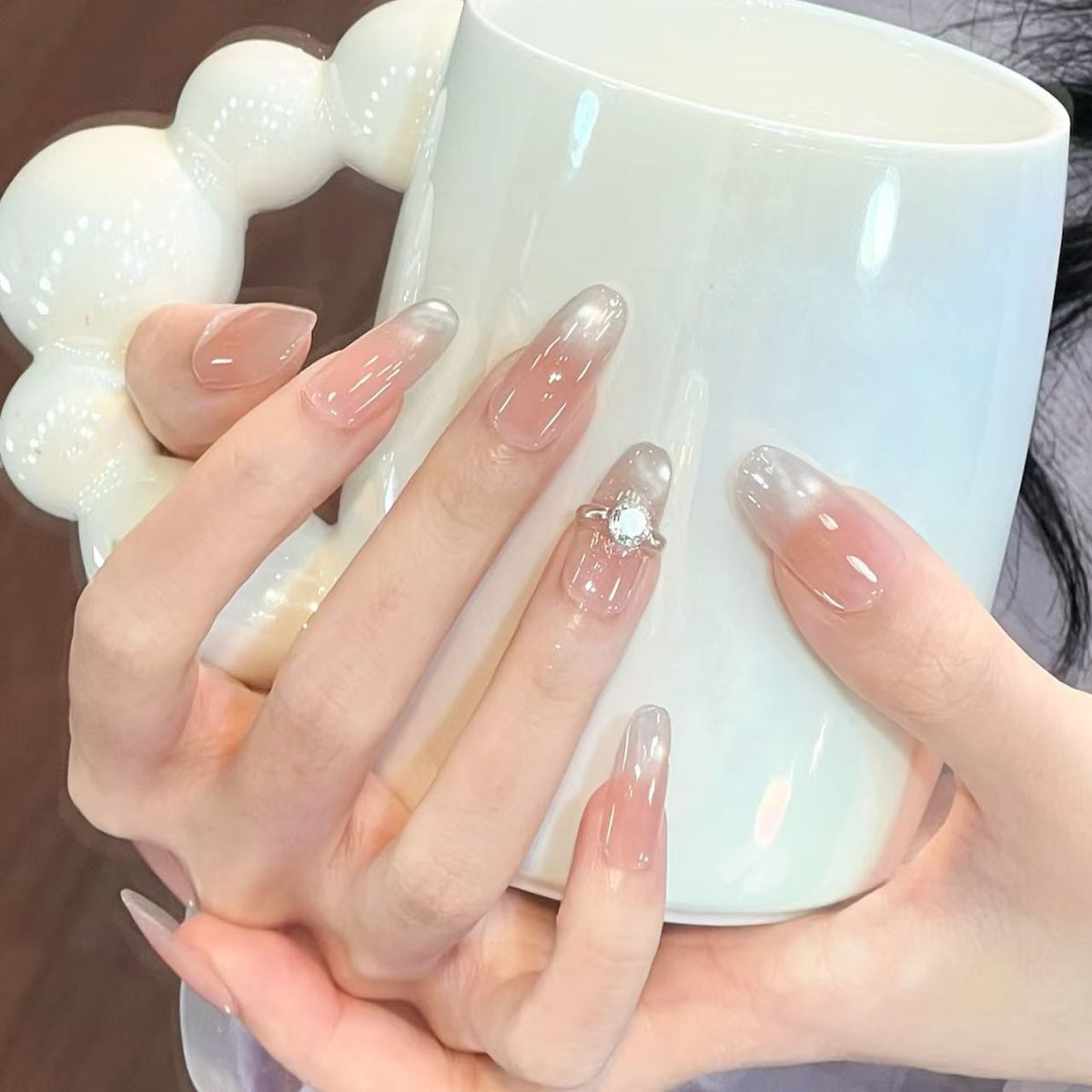 Ombre Acryl-Nagelerweiterungen Brehn