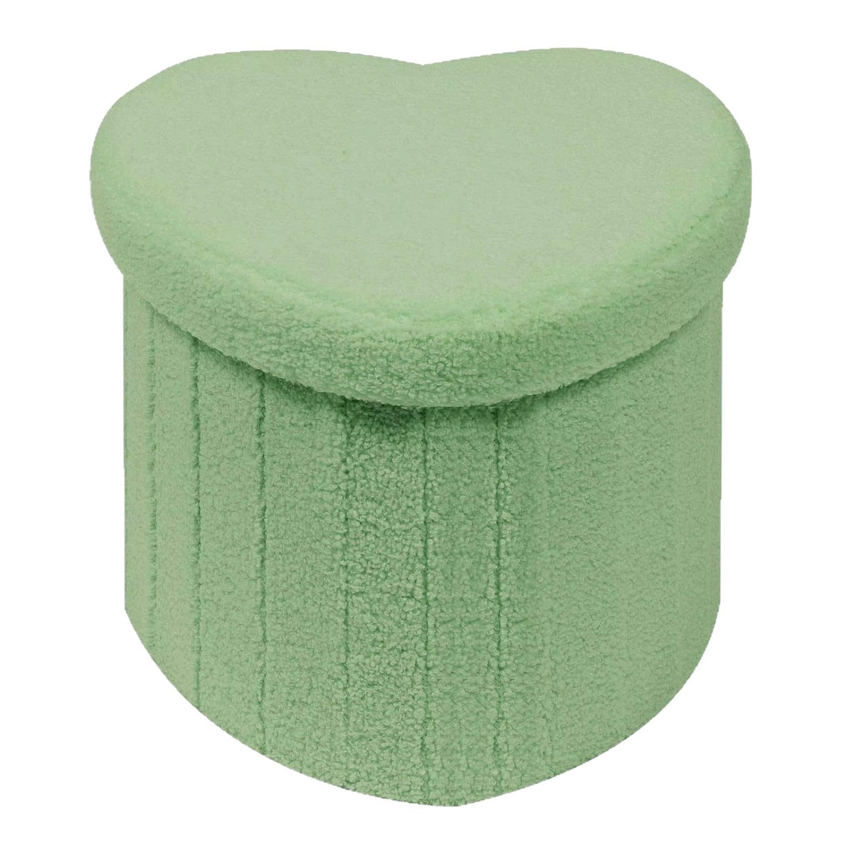 Herzförmiger Plüsch-Speicherhocker Brehn