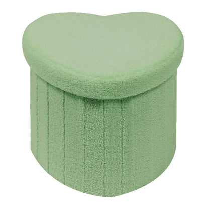 Herzförmiger Plüsch-Speicherhocker Brehn