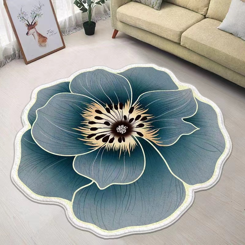 Blumenförmiger Teppich