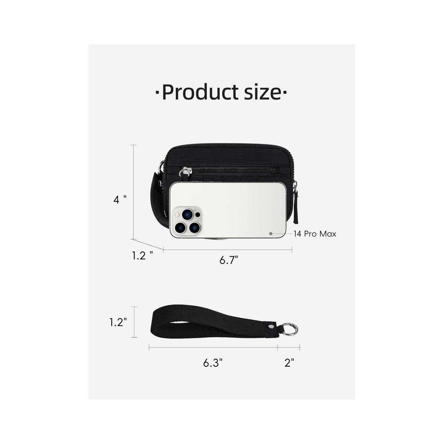Praktische Mini-Handtasche mit Multifunktionalen Fächern Brehn
