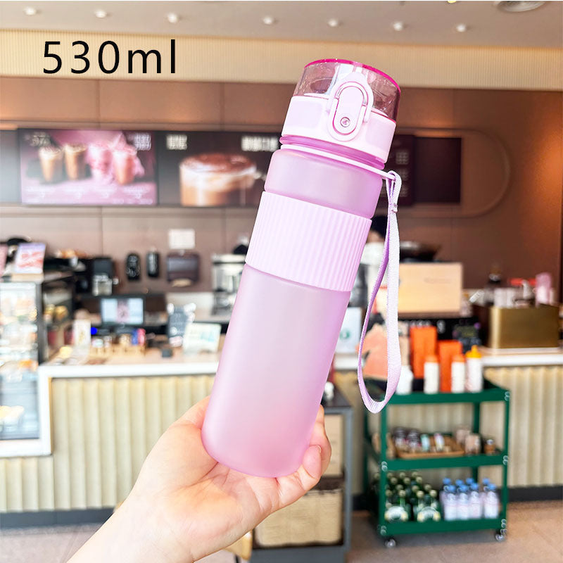 Damen praktische und auslaufsichere Trinkflasche mit integriertem Trageband Brehn