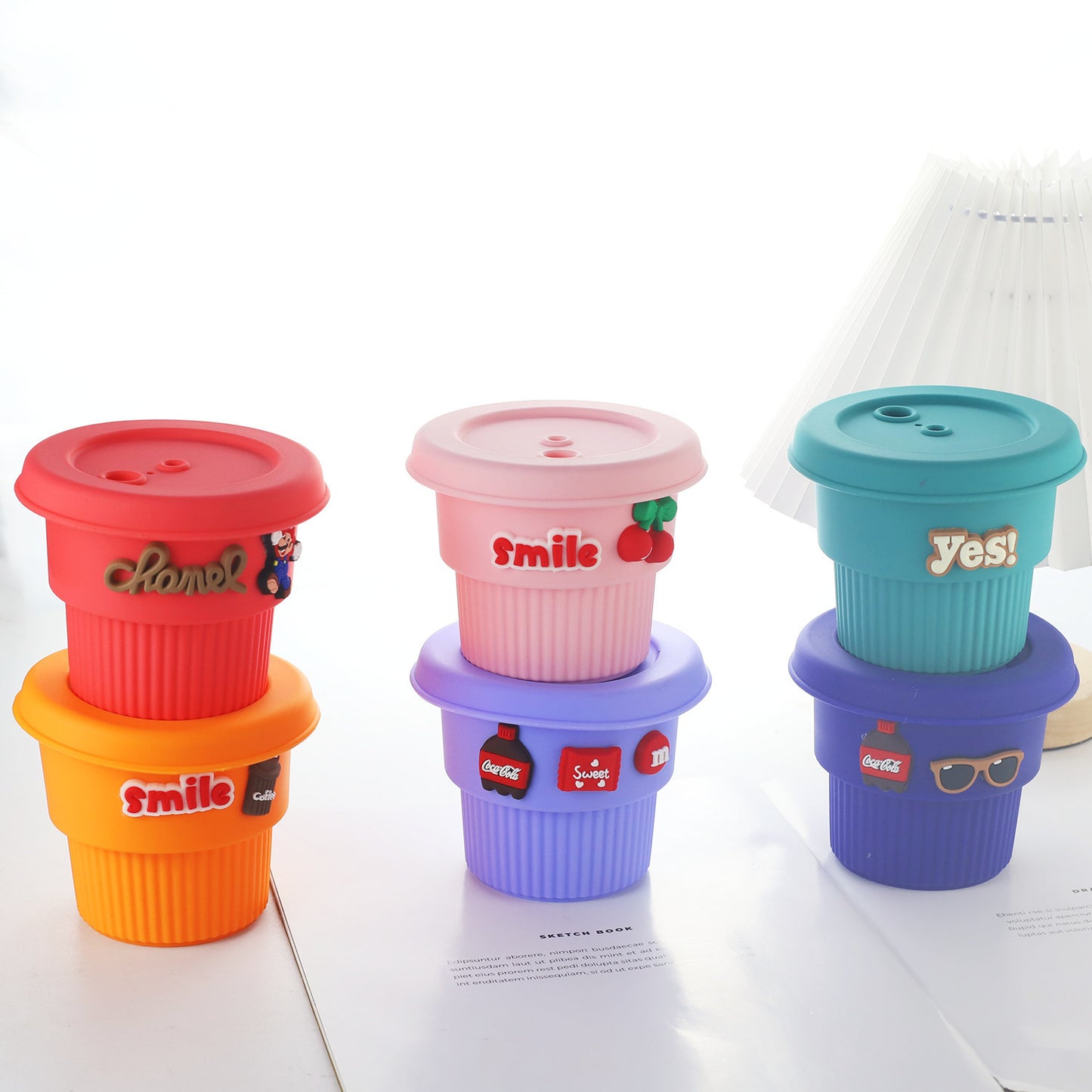 Damen kreativer Silikon-Trinkbecher mit lustigen Motiven Brehn