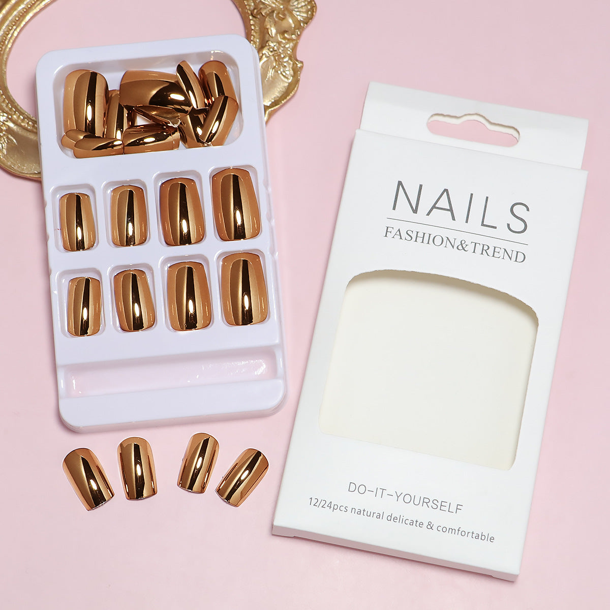 Premium DIY Glänzende Press-On Nagelspitzen Brehn