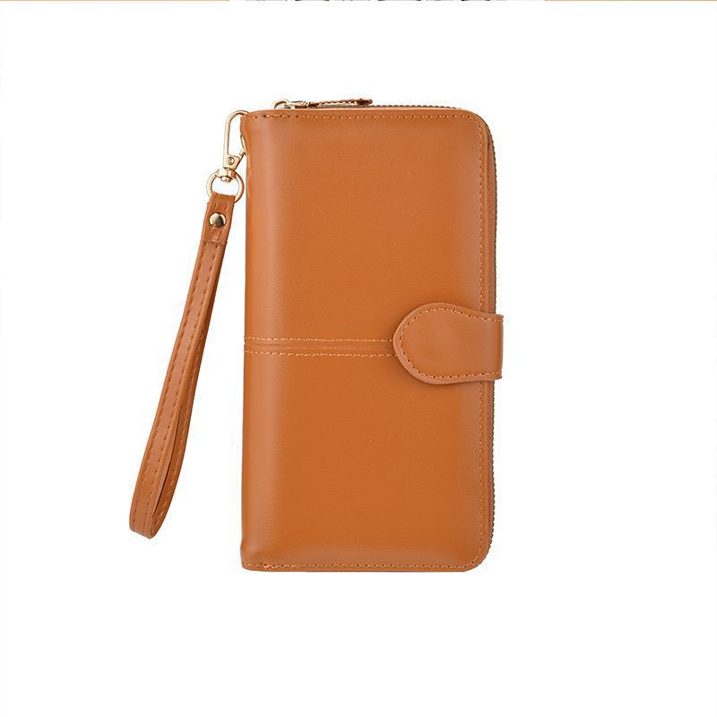 Slim Doppelreißverschluss Wallet mit Handgelenkband Brehn
