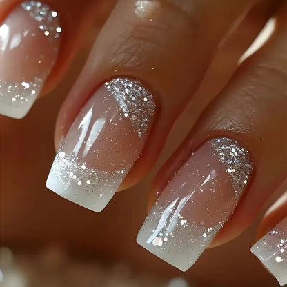 Glitzerndes Ombre Nagelkunst Brehn