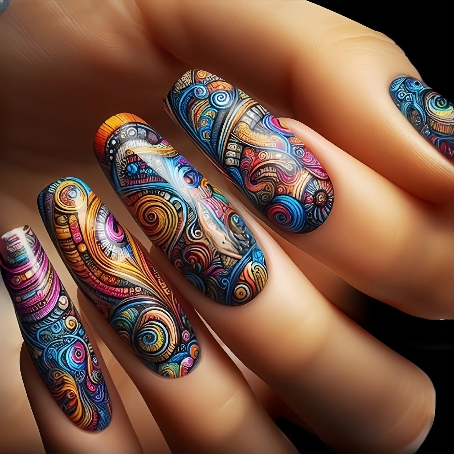 Kunstnagelset mit Elegantem Glitzer-Design Brehn