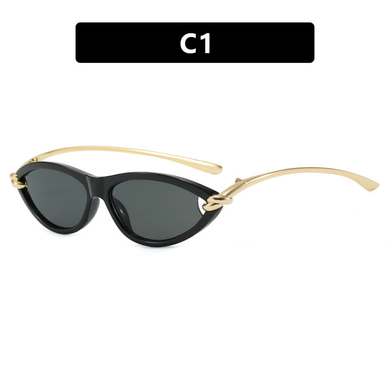 Damen Cat-Eye Sonnenbrille mit elegantem Metallrahmen und schützendem UV-Filter Brehn