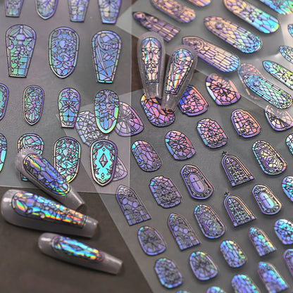Künstlerische Nagelkunst Aufkleber